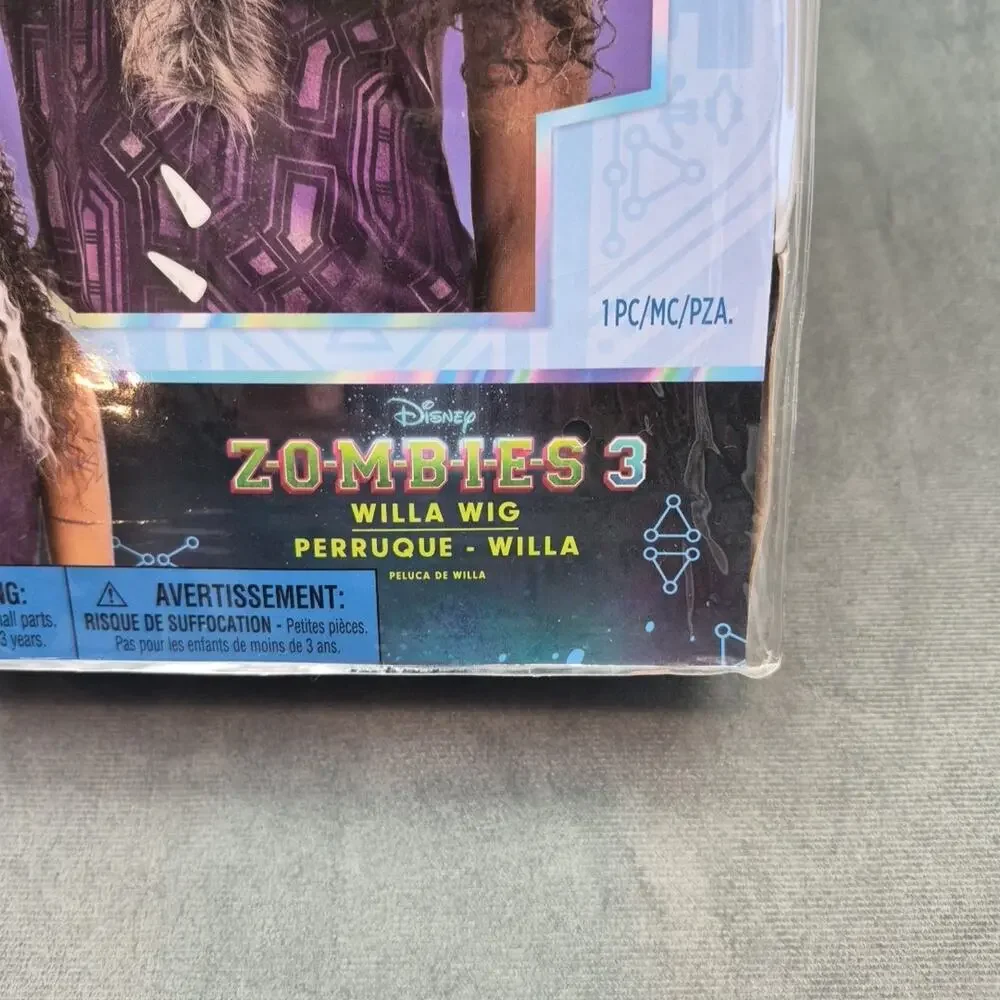 Disney Zombies 3 Willa Costume Wig Cosplay Girls Child Black Hair / New - Picture 3 of 5